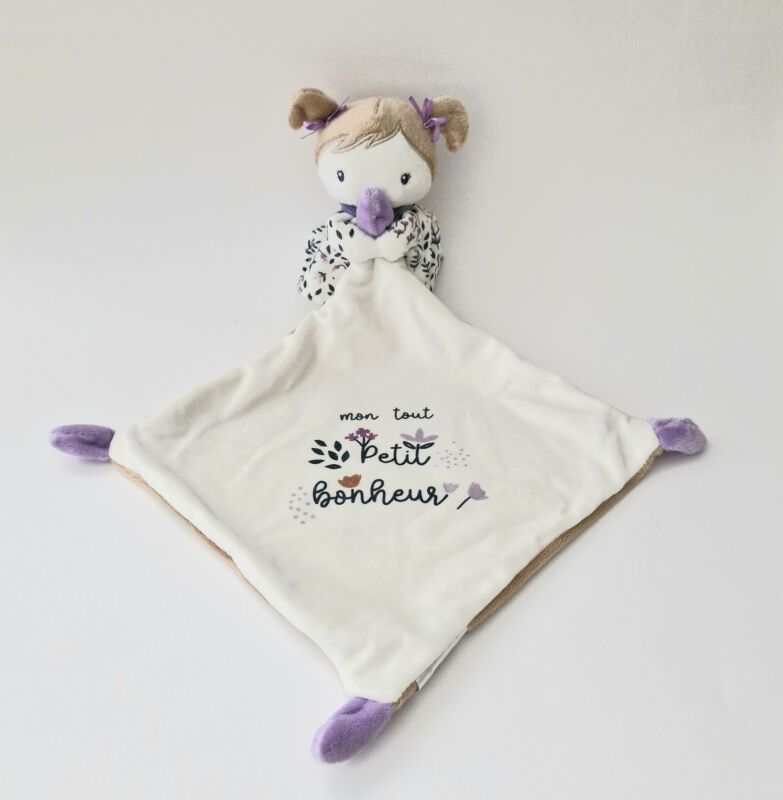  comforter doll mon tout petit bonheur white purple 25 cm 